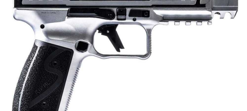 Canik SFx Rival-S Chrome Handgun 9mm Luger 18rd Magazines(2) 5" Barrel Silver