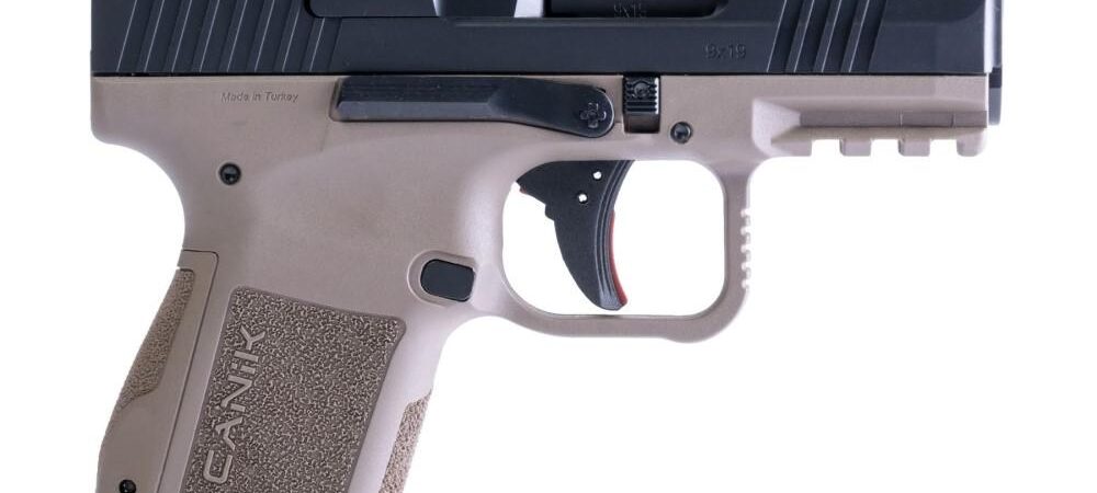 Canik Mete MC9 Handgun 9mm Luger 12 and 15rd Magazines (2) 3.18" Barrel Black Slide FDE Frame