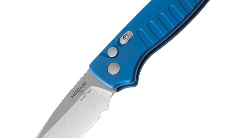 Hogue Ballista I Automated Folder Knife 3 1/2" Drop Point Blade Blue