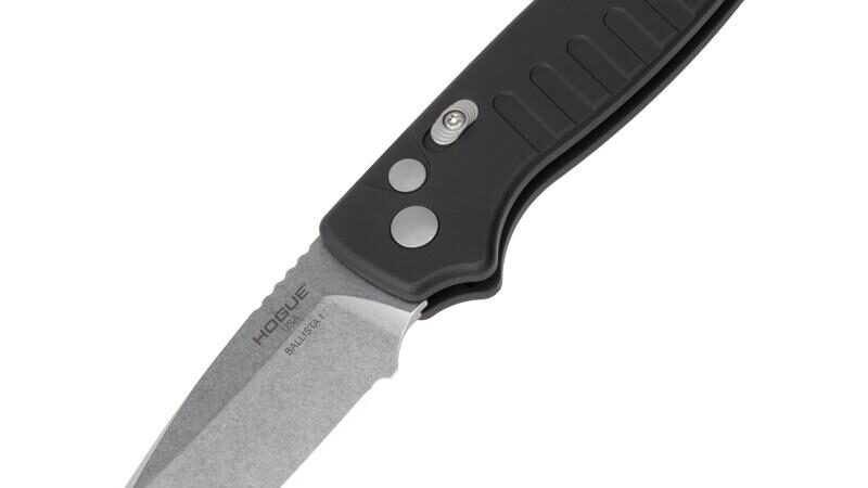 Hogue Ballista I Automated Folder Knife 3 1/2" Drop Point Blade Black
