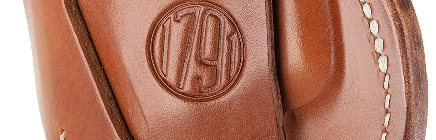 1791 Gunleather 4WH4CBRR 4-Way  IWB/OWB Size 04 Classic Brown Leather Belt Clip Compatible w/Glock 26/Springfield XD/XDS/S&W Shield Plus Right Hand