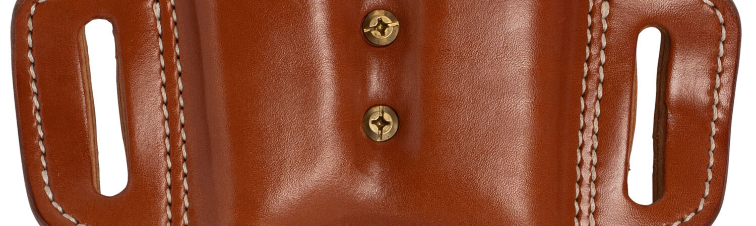 1791 Gunleather MAGF22CBRA MAG-F Double Mag Holster Classic Brown Leather Belt Slide Compatible w/ Double Stack Ambidextrous