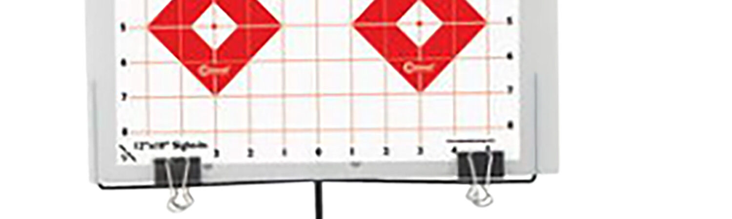 Caldwell 110005 Ultra Portable Target Stand Black/Red/White Steel Silhouette/Shapes Standing Includes 8 Silhouette Targets/8 Sight-In Targets