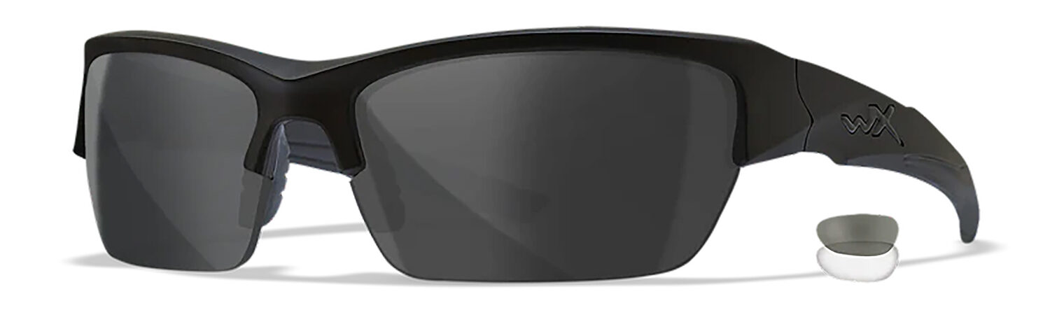 Wiley X CHVAL07 Valor  Medium Smoke Gray/Clear Lens Polycarbonate Matte Black Frame