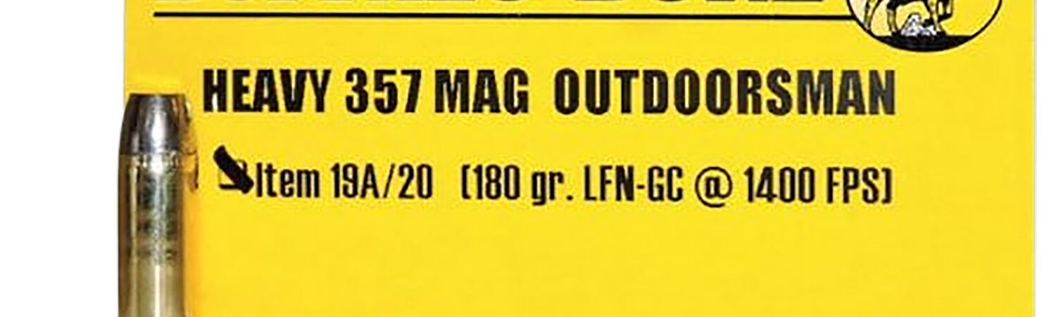 Buffalo Bore Ammunition 19A20 Outdoorsman Strictly Business 357Mag 180gr Hard Cast Flat Nose 20 Per Box/12 Case