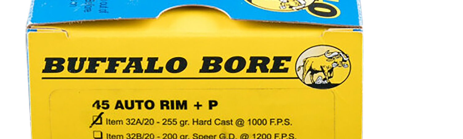 Buffalo Bore Ammunition 32A20 Personal Defense Strictly Business 45Auto Rim +P 255gr Hard Cast Flat Nose 20 Per Box/12 Case