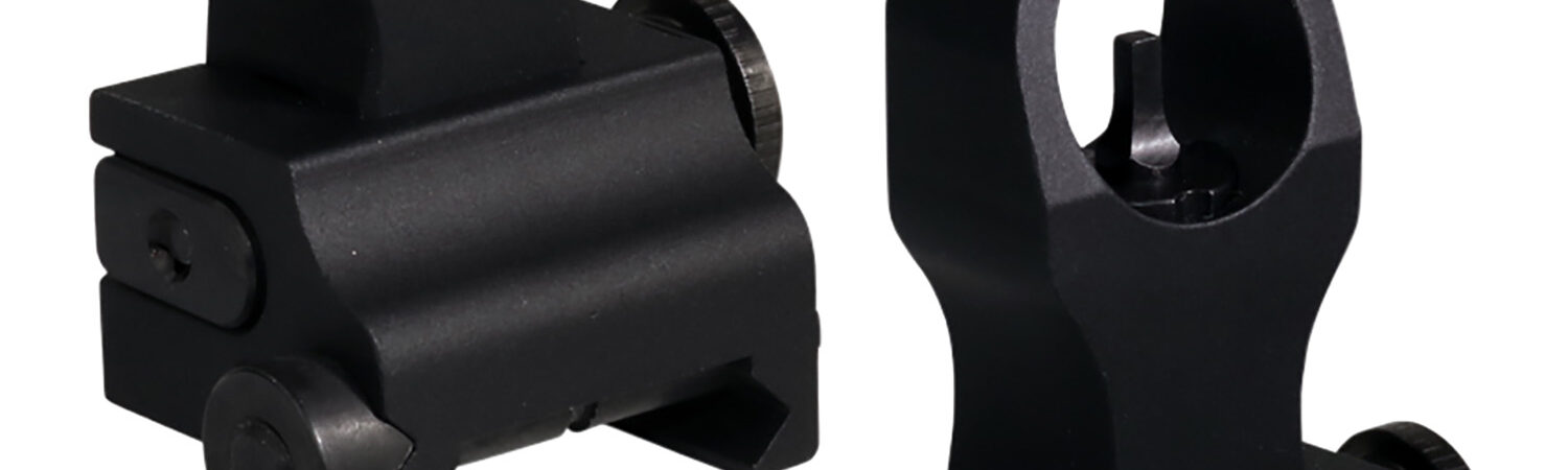 Samson QFHKA2PKG Quick Flip Folding Sights Front(HK) & Rear (A2)  Black Anodized for AR-15