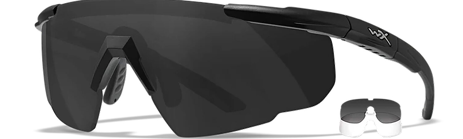 Wiley X 315 Saber Advanced  Smoke Gray/Clear Lens Polycarbonate Black Frame
