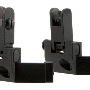 TacFire IS003 45 Degree Flip Up Iron Sight/Springloaded  Black Anodized Front and Rear for AR-Platform