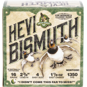 HEVI-Shot HS16704 HEVI-Bismuth  16Gauge 2.75" 1 1/8oz Bismuth 4Shot 25 Per Box/10 Case