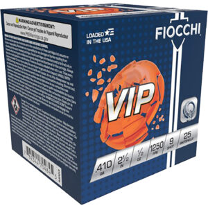 Fiocchi 410VIP9 Exacta Target VIP 410Gauge 2.50" 1/2oz 9Shot 25 Per Box/10 Case