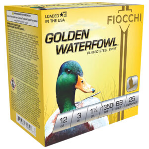 Fiocchi 123SGWBB Golden Waterfowl 12Gauge 3" 1 1/4oz BBShot 25 Per Box/10 Case