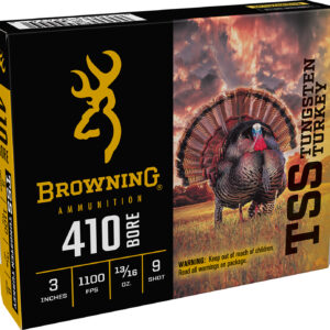 Browning Ammo B193924139 TSS Tungsten Turkey 410Gauge 3" 13/16oz Tungsten 9Shot 5 Per Box/20 Case