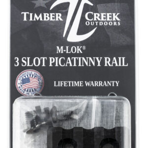Timber Creek Outdoors M3SPRBL M-LOK 3 Slot Picatinny Rail Black Anodized