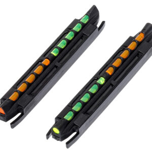 HiViz TO300 Two-In-One Magnetic Front Sight  Black | Green/Orange Fiber Optic