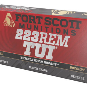 Fort Scott Munitions 223055SCV Tumble Upon Impact (TUI) 223Rem 55gr Solid Copper Spun 20 Per Box/25 Case