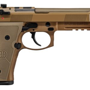 Beretta USA JS92M9A4M15 M9A4  9mm Luger 5.10" Barrel 15+1, Flat Dark Earth Cerakote Polymer Frame, Serrated Steel Optic Cut Slide, Polymer Grip & Decocker Safety