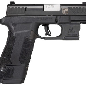 Diamondback DB0301P001 DBAM29 Sub-Compact 9mm Luger 3.50" 12+1,17+1 Overall Black Finish with Serrated Nitride Stainless Steel Slide, Polymer Grip & Picatinny Rail Includes Viridian Laser & Holster