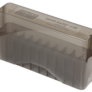 MTM Case-Gard J20LLD41 Slip-Top Ammo Box  338 Win Mag/7mm Clear Smoke Polypropylene 20rd