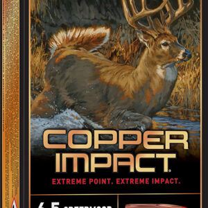 Winchester Ammo X65CLF Copper Impact 6.5Creedmoor 125gr Copper Extreme Point Lead Free 20 Per Box/10 Case