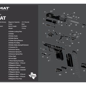 TekMat TEKR17HELLCAT Springfield Armory Hellcat Cleaning Mat Gray/White Rubber 11"x17" Springfield Hellcat Parts Diagram