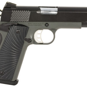 Tisas 10100103 1911 Stingray Carry 45 ACP 8+1 4.25" Stainless Steel Barrel, Black Cerakote Serrated Slide, Dark Gray Cerakote Aluminum Frame w/Beavertail, Black Sunburst G10 Grips