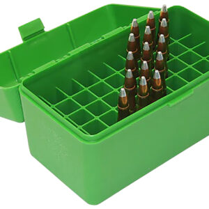 MTM Case-Gard RS5010 Ammo Box Flip-Top 223Rem/204Ruger Green Polypropylene 50rd