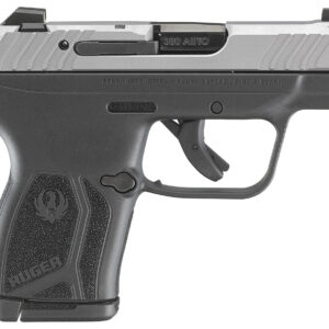 Ruger 13744 LCP Max  Compact 380 ACP 10+1 2.80" Black Oxide Steel Barrel, Matte Stainless Serrated Slide, Black Polymer Frame w/Serrated Trigger Guard w/Black Nylon Grip