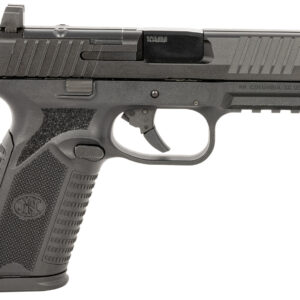 FN 66101379 510 MRD Full Size 10mm Auto 15+1, 4.10" Black Target Crown Steel Barrel, Black PVD Optic Cut/Serrated Steel Slide & Polymer Frame w/Picatinny Rail, Ambidextrous