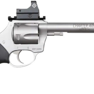 Charter Arms 73565 Mastiff Target Large Frame 357 Mag 5rd 6" Stainless Steel Barrel, Cylinder & Frame, Sightmark Micro Optic, Picatinny Rail, Black Rubber Grip, Exposed Hammer