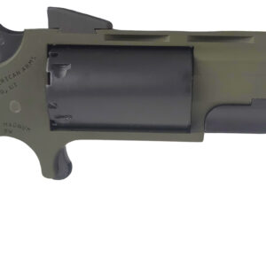 North American Arms TGHMB Green Huntsman 22 WMR 5 Shot 2" OD Green Cerakote Heavy Vent Rib Barrel, OD Green Cerakote Steel Frame, Matte Black Cylinder, Black Cobblestone Rubber Grip, Exposed Hammer