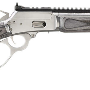 Marlin 70432 1894 SBL 44 Special/44 Rem Mag 8+1/9+1 16.10" Polished Stainless Threaded Barrel, Polished Stainless Picatinny Rail Receiver, Gray Fixed Laminate Stock