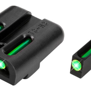 TruGlo TG131ST2 TFO  Green/Tritium/Fiber Optic Front Sight-Green/Tritium/Fiber Optic Rear Sight Sig Sauer P-Series #6 Front/#8 Rear