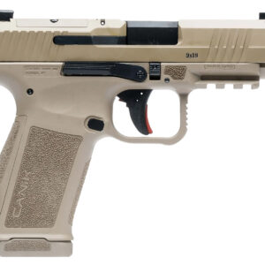 Canik HG7883DN Mete MC9LS Sub-Compact Frame 9mm Luger 17+1 3.64" Black Steel Barrel Flat Dark Earth Serrated Steel Slide, Flat Dark Earth Polymer Frame w/Picatinny Rail, Interchangeable Backstrap Grip