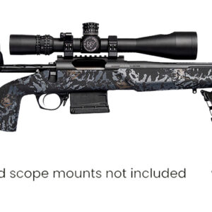 Horizon Firearms RF018S221814T17 Vandal Dark 2 22 Creedmoor 18" Black Fluted Threaded Barrel, Picatinny Rail Receiver, Arca Rail Forend, Textured Iota Carbon Fiber Stock