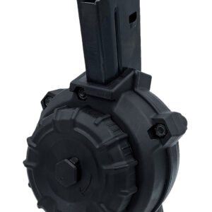 ProMag DRMA108   50rd Drum 6.8 SPC Fits AR-15 Black DuPont Zytel Polymer