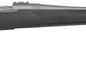 Mossberg 28245 Patriot Full Size 6.5 PRC 4+1 24" Stainless Cerakote Fluted Threaded Barrel, Drilled & Tapped Stainless Cerakote Receiver, Black Fixed Synthetic Stock