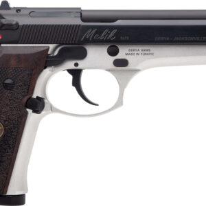 Derya Firearms 10LTTMELIK9TR Melik  9mm Luger 10+1 4.90" Black Melonite Steel Barrel, Black Melonite Serrated Steel Slide, Silver Anodized Aluminum Frame, Dark Walnut Grip