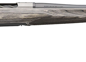 Browning 036092294 X-Bolt 2 Hunter Full Size 6.5 PRC 3+1 24" Matte Blued Threaded Sporter Barrel, Drilled & Tapped Stainless Steel Receiver, Fixed Gray Laminate Stock, Radial Muzzle Brake