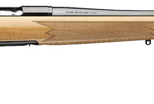 Browning 036080218 X-Bolt 2 Medallion 308 Win 4+1 22" Blue Polished Threaded Barrel & Drilled & Tapped Carbon Steel Receiver, Fixed Gloss AAAA Maple Wood Stock, Radial Muzzle Brake