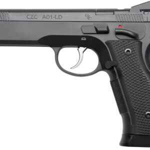 Cz Custom Shop 96336 A01-LD  9mm Luger 19+1 5" Match Grade Bull Barrel, Black Optic Cut/Serrated Steel Slide, Black Polycoat Steel Frame w/Beavertail, Black G10 Grip, Long Dustcover