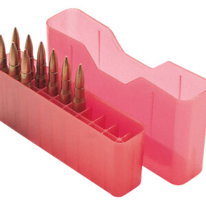 MTM Case-Gard J20LLD29 Slip-Top Ammo Box J-20 7mm Rem/338 Win Mag Red Polypropylene 20rd
