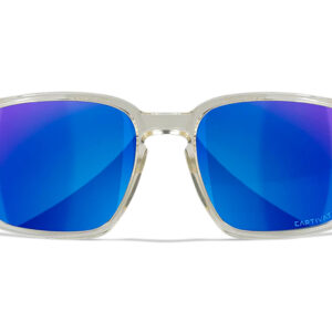 Wiley X AC6ALF09 Alfa M/L Blue Mirror Lens Polycarbonate Gloss Clear Crystal Frame Frame