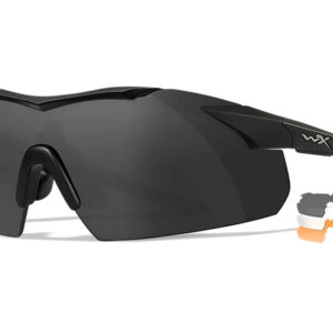 Wiley X 3552 Vapor Comm Temples Smoke Gray/Clear/Light Rust Lens Polycarbonate Matte Black Frame