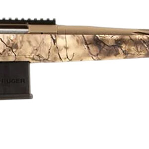 Ruger 46990 American II  Full Size 204 Ruger 10+1 22" Burnt Bronze Cerakote Spiral Fluted Threaded Barrel & Steel Receiver w/Picatinny Rail, Dipped GoWild I-M Camo Adj LOP Synthetic Stock