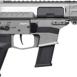CMMG 45A890FTNG Banshee FE MkG 45 ACP 13+1 8" Black Nitride Threaded Barrel, M-LOK Handguard, Titanium Cerakote Aluminum Receiver w/Picatinny Rail, Black Polymer CMMG RipBrace, CMMG Zeroed Grip