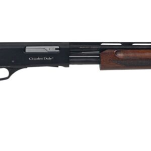 Charles Daly 930415 301 Field Compact 20 Gauge Pump 3" 4+1 22" Vent Rib Barrel, Black Anodized Grooved Receiver, Fixed Walnut Stock