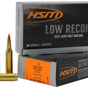 HSM 24318N Low Recoil 243 Win 85 gr Orange Polymer Tip 20 Per Box/ 25 Case
