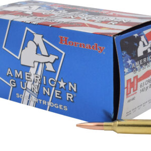 Hornady 81482 American Gunner 6.5Creedmoor 140gr Hollow Point Boat Tail 50 Per Box/10 Case