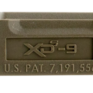 Springfield Armory XDS5901MFDE Backstrap Sleeve  made of Polymer with Flat Dark Earth Finish & 1 Piece Design for 9mm Luger Springfield XD-S with #1 Backstrap & 3.30" Barrel